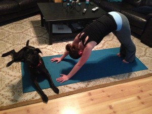 yoga stretching hot poses downward facing dog rylie stephanie hughes stolen colon ostomy crohns blog