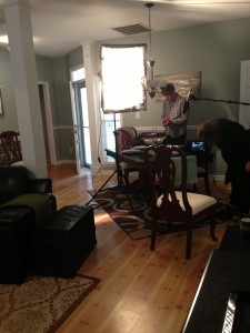 interview set up video behind the scenes recording filming