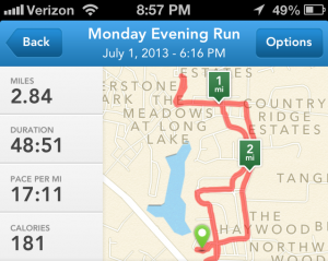 runkeeper route time pace run map stephanie hughes stolen colon crohns ostomy blog