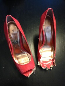 shoes chewed bad dog ruined pumps heels stephanie hughes stolen colon crohns colitis ostomy blog