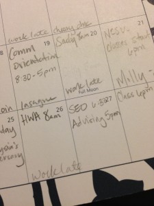 calendar busy schedule to do stephanie hughes stolen colon crohn's ostomy colitis blog ileostomy